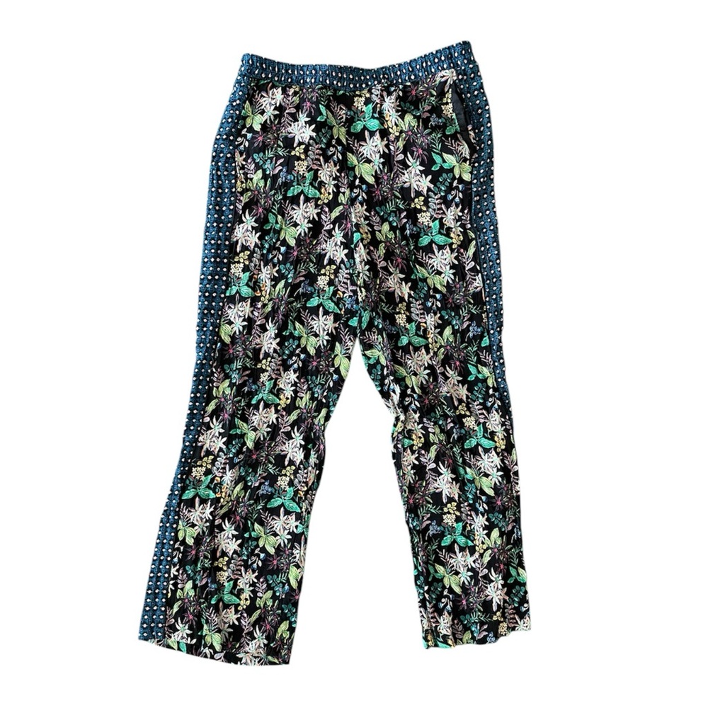 ANTHROPOLOGIE Floral Wide Leg Pants